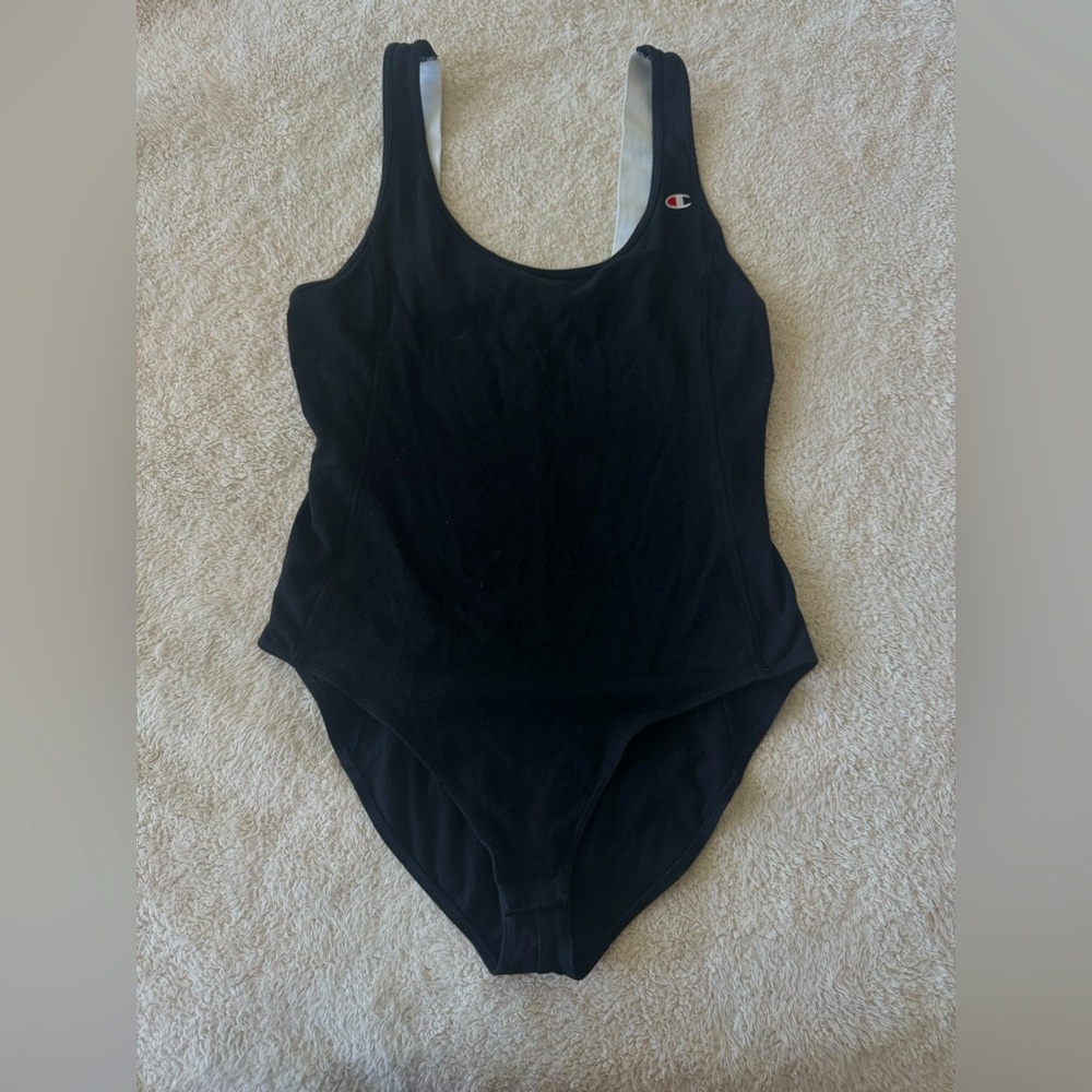 Champion Women's Classic Black Bodysuit Medium